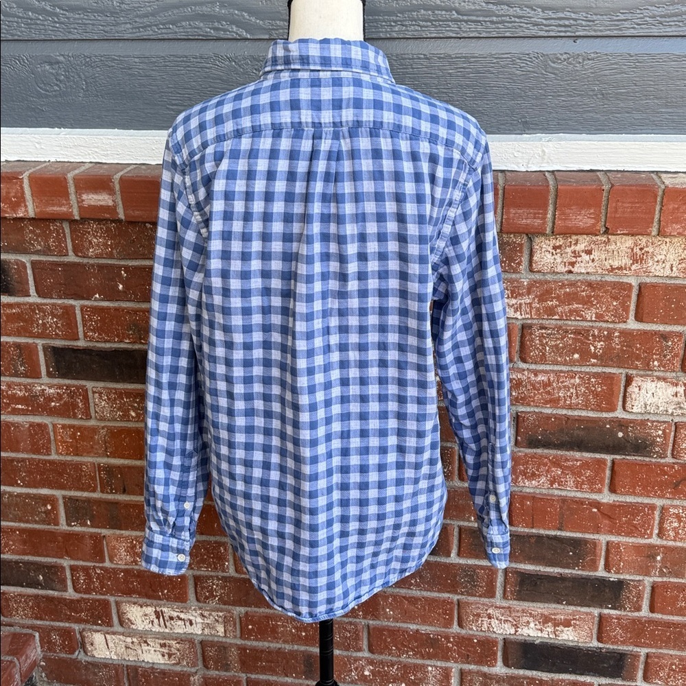 Vineyard Vines Blue White Gingham Crosby Slim Fit Long Sleeve Shirt Medium M - Picture 5 of 6